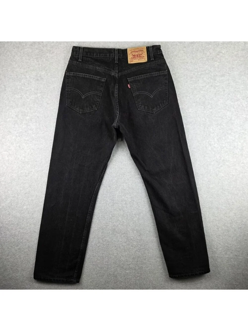 Levi's 505 Jeans Mens 33x30 Black Regular Fit Straight Denim Red Tab 1999